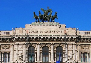 Un particolare del palazzo dove ha sede la Corte di Cassazione.