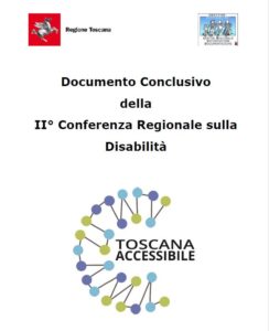 La copertina del Documento conclusivo della II conferenza Regionale sulla Disabilità.