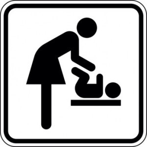 Un’icona finalizzata ad indicare una postazione adibita al cambio del pannolino.