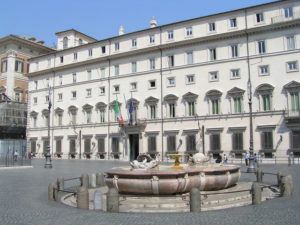 Palazzo Chigi (Roma), sede del Governo italiano.