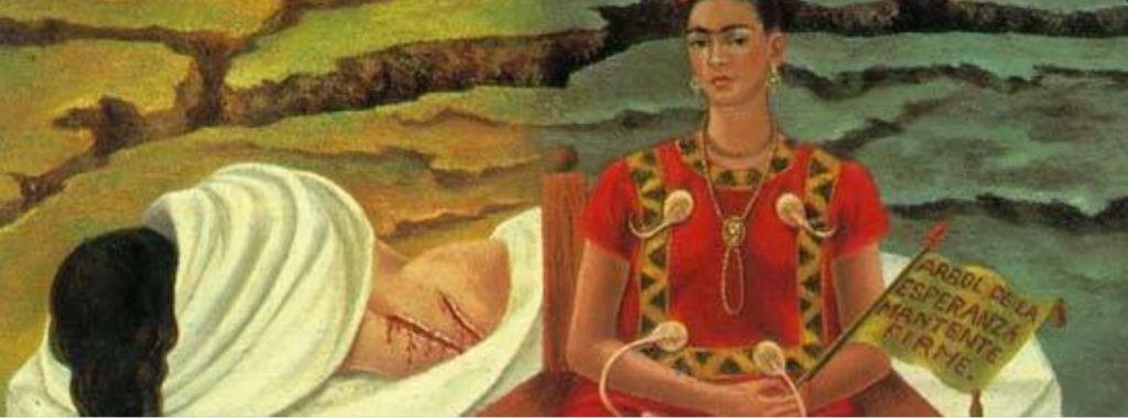 Particolare di un dipinto dell’artista Frida Kahlo scelto dall’UDI Catania per comunicare la propria adesione al Secondo Manifesto europeo delle donne con disabilità.