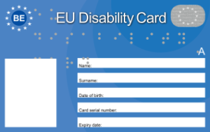 Un’immagine della Disability Card europea.