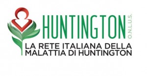 Il logo di Huntington Onlus, la Rete italiana per la malattia di Huntington, reca il nome dell’associazione e il disegno di un fiore stilizzato.