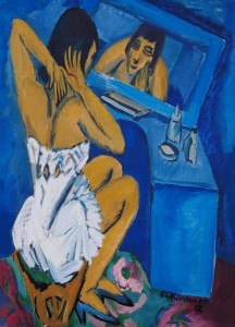 Ernst Ludwig Kirchner, La toilette (Donna allo specchio), 1912, olio su tela, Museo d’Arte Moderna, Parigi.