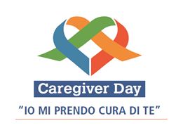 Il logo del Caregiver Day contiene il disegno di un cuore composto da nastri di diversi colori, e le scritte: «Caregiver Day» e «Io mi prendo cura di te».