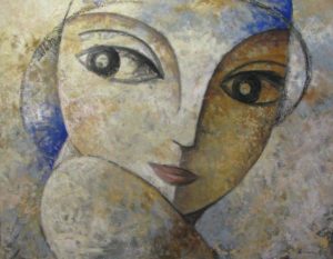 Un volto femminile realizzato dall’artista spagnolo Didier Lourenço.