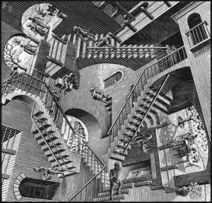 Relatività, Maurits Cornelis Escher (1953)