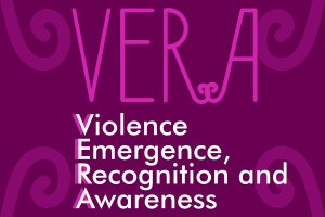 Il banner dell’iniziativa VERA reca il nome della stessa e la scritta “Violence Emergence, Recognition and Awareness”.